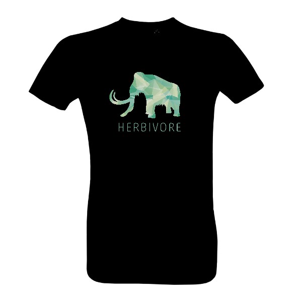 Mamut s nápisem herbivore – pánské tričko Bio neutral