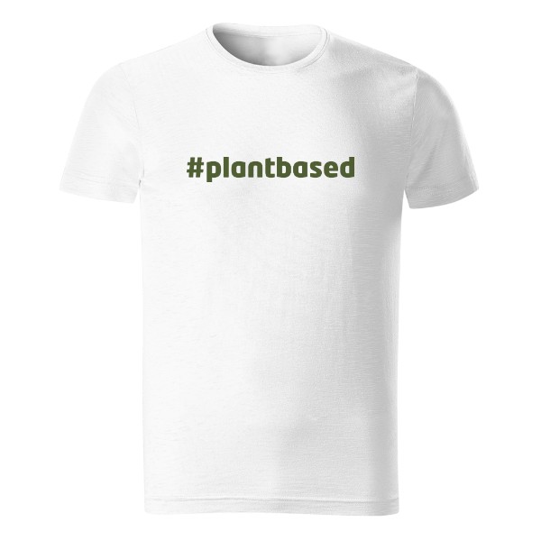 #plantbased nápis – pánské tričko Organic slub