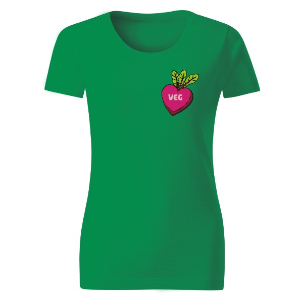 Řepa ve tvaru srdce, veg – dámské tričko Organic slub