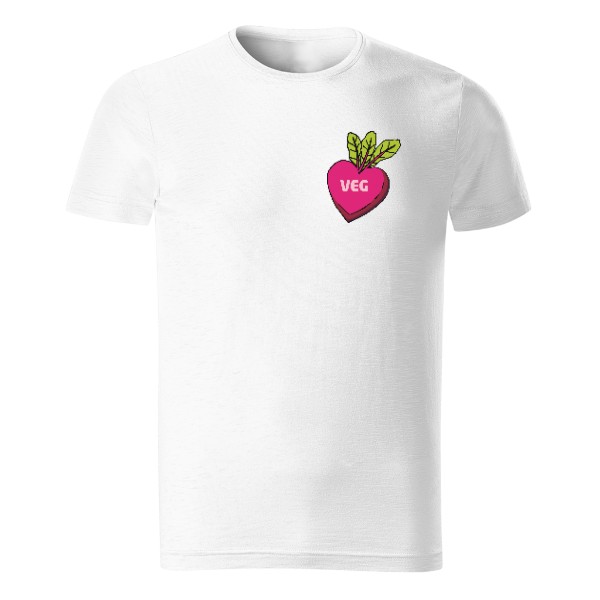 Řepa ve tvaru srdce, veg – pánské tričko Organic slub
