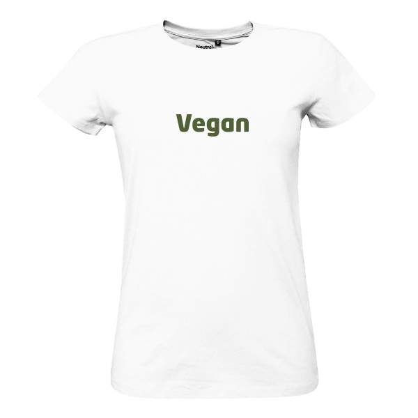 Vegan nápis – dámské tričko Bio neutral