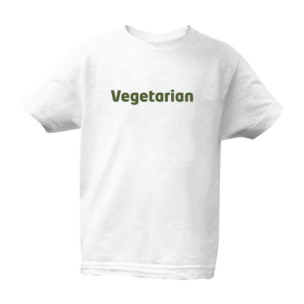 Vegetarian nápis – dětské tričko Bio neutral