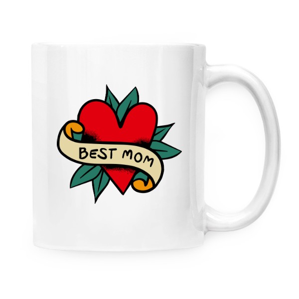 Hrnek malý bílý s potiskem BEST MOM