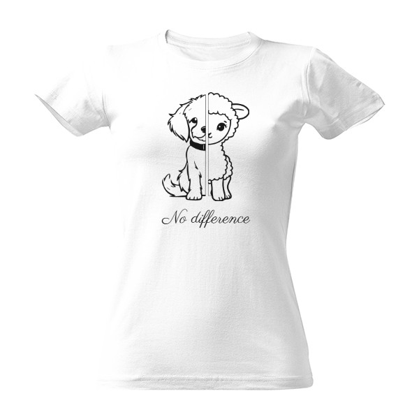 Tričko s potiskem No difference - for animal lovers