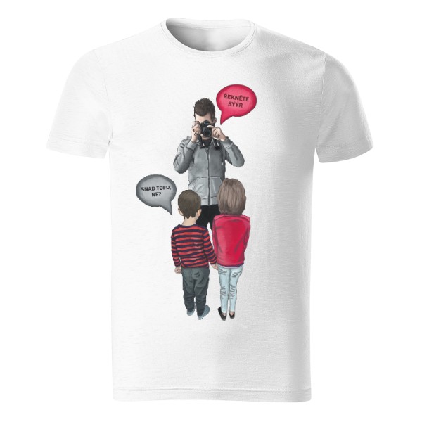 Řekněte sýýr...snad tofu, ne? Pánské tričko Organic slub