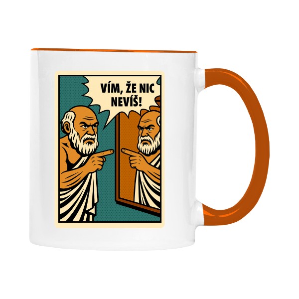 Hrnek malý barevný s potiskem Sokrates 