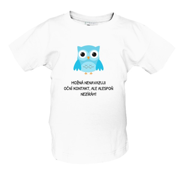 Tričko s potiskem SOVIČKA NEZÍRÁM - ČERNÁ