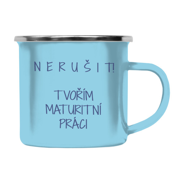 Barevný plecháček - nerezový lem s potiskem Barevný plecháček NERUŠIT!