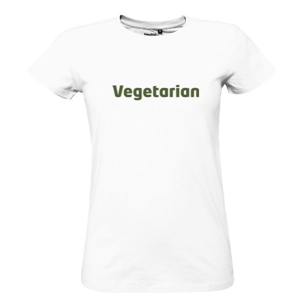 Vegetarian nápis – dámské tričko Bio neutral